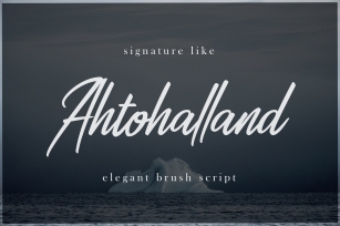 Ahtohalland elegant signature script Font Download