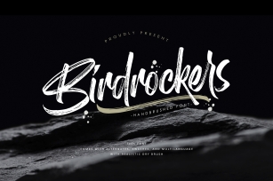 Birdrockers || Realistic Brush Font Font Download