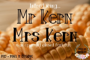 Mr and Mrs Kern An Open And Closed Font Duo Font Download