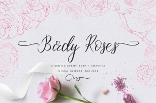 Birdy Roses | Script font and Swashes Font Download