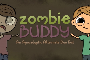 Zombie Buddy| An Apocalyptic Alternate Duo Font Font Download