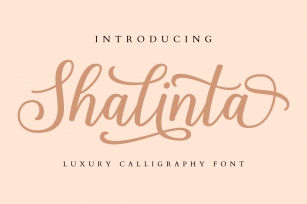 Shalinta - Luxury Calligraphy Font Font Download