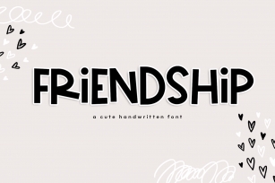 Friendship - A Bold & Cute Handwritten Font Font Download