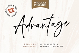 Advantage  Handwritten script Font Download
