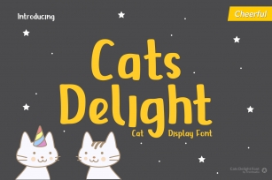 Cats Delight - Cat Display Font Font Download