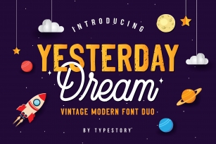Yesterday Dream Font Duo Font Download