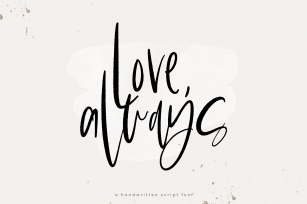 Love Always - A Handwritten Font Font Download
