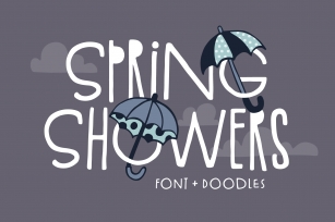 Spring Showers Font and Doodles Font Download