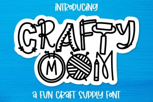 Crafty Mom - A Fun Craft Supply Font Font Download