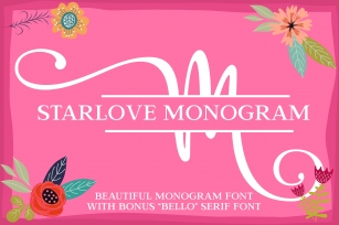 Starlove Monogram Font & Bonus Serif Font Font Download