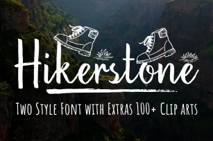 Hikerstone & 100 Extra Cliparts Font Download