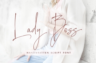 Lady Boss script font + Extras Font Download