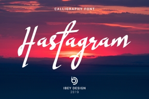 Hastagram - Calligraphy Font Font Download