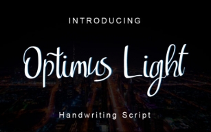 Optimus Light Font Download