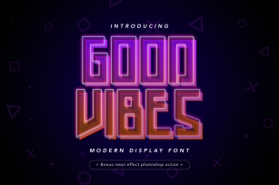 Good Vibes - Modern Neon Display Font Font Download