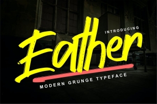 Eather | Modern Grunge Typeface Font Download