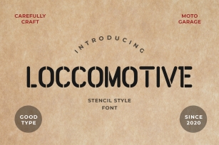 Loccomotive Stencil Font Download
