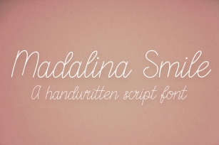 Madalina Smile - a monoline handwritten script font Font Download