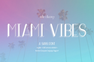 Miami Vibes Art Deco Sans Font Font Download