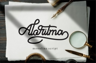 Aloritma - Monoline Script Font Download