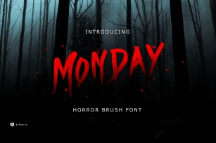 Monday - Horror Brush Font Font Download