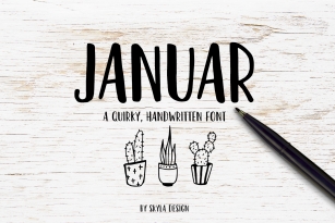 Bold, fun handwritten font - Januar Font Download