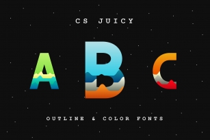 CS Juicy (Color Font & Outline) Font Download