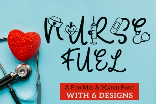 Nurse Fuel Font - Nurse Doodle Font In 6 Designs Font Download