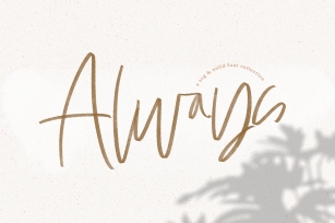 Always - A Handwritten SVG Script Font Font Download
