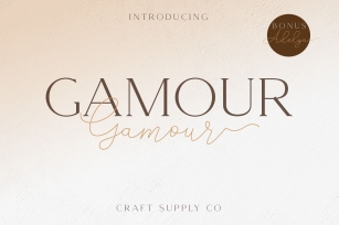 Gamour - Elegant Serif Font with Bonus Font Download