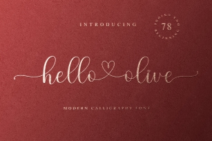 hello olive - a lovely script font Font Download
