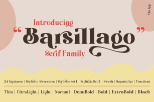 Barsillago Srif Display Family Font Download