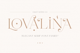 Lovalina - Elegant Serif Font Family Font Download