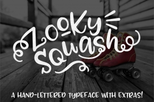Zooky Squash - a hand-lettering font Font Download