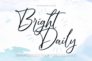BrightDaily | Modern & Stylized Handwriting Script Font Font Download