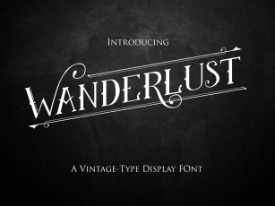 Wanderlust-a vintage style display font Font Download