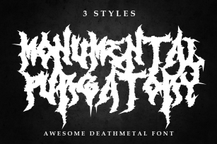 Monumental Purgatory - 3 Awesome Deathmetal Fonts Font Download