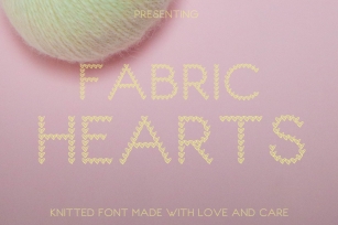 Fabric Heart Single Knitted Font Font Download