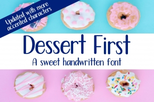 Dessert First - A sweet handwritten font Font Download