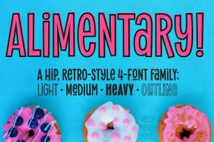 Alimentary - a hip and retro font family! Font Download