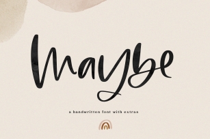 Maybe - Script Font with Doodles Font Download