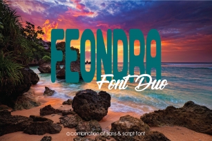 Feondra Font Duo | a Combination of Sans & Script Font Font Download
