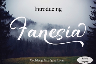 Fanesia script Font Download