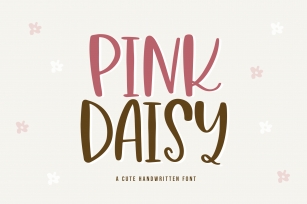 Pink Daisy - A Quirky & Chunky Handwritten Font Font Download