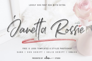 Janetta Rossie | Font Duo SVG extra Font Download