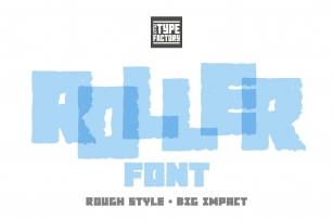 Roller - a rough style big impact font Font Download