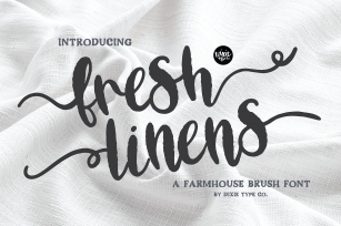 FRESH LINENS a Bold Distressed Farmhouse Font Font Download