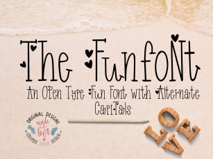Funfont - Modern Hand Lettered Font with Cute Alternate Capitals Font Download