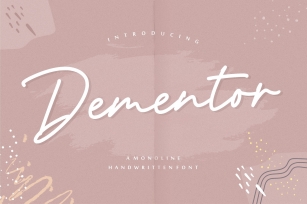 Dementor Monoline Handwritten Font Font Download