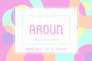Aroun|All Caps Typeface| 5 Styles Included Font Download